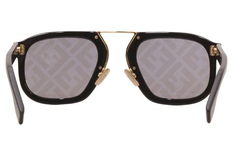 fendi ff-m0105/s 807md sunglasses men's black-gold/silver decor mirror lenses|Men's Designer Sunglasses .